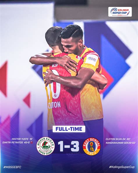 mohun bagan vs east bengal today score